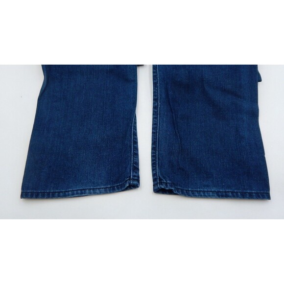 7 For All Mankind Jeans Mens Size 33 Blue Slimmy Dark Wash Tapered Leg - Picture 11 of 11